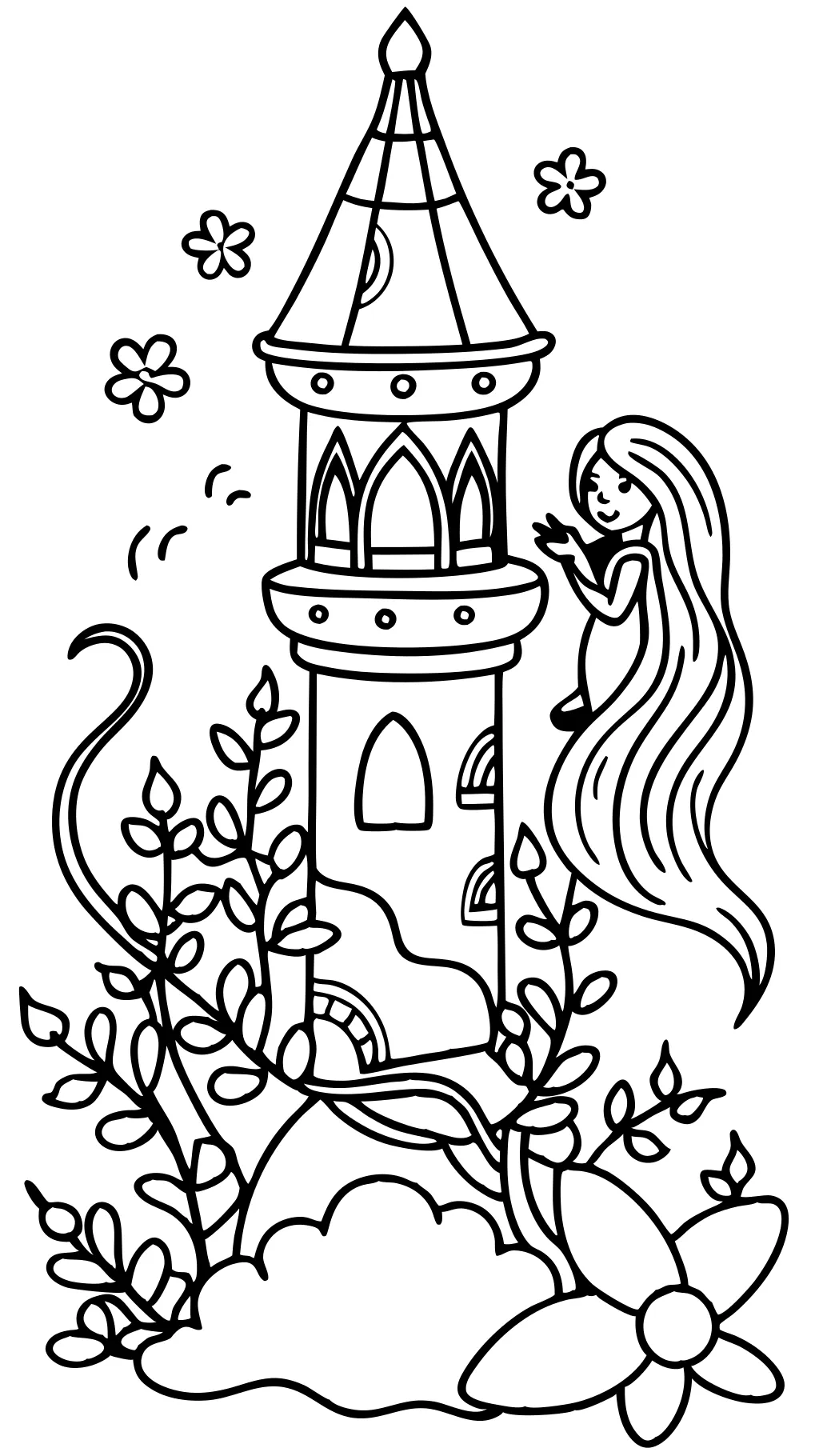 free rapunzel coloring pages